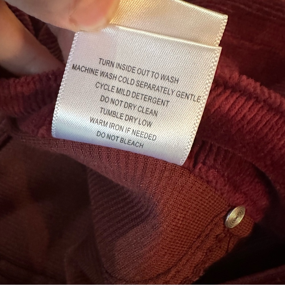 GRACE AND LACE HAPPY PANT CORDUROYS - WINE. Size 12 - Picture 6 of 9